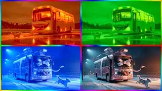 🚌MEGA SCHOOL BUS EATER🎶CoffinDance Song #64