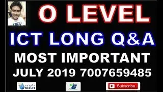 ICT RESOURCES MOST IMPORTANT LONG SOLUTION IN HINDI 2019 JULY O LEVEL PART 2