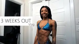 BIKINI PREP VLOG | 3 Weeks Out - check ins, grocery haul, workout routine, & more