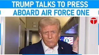 President Trump Gaggles with Press on Air Force One | The Express Tribune |