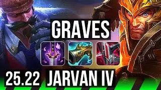 GRAVES vs JARVAN IV (JGL) | 24/0/3, Legendary | KR Master | 25.22
