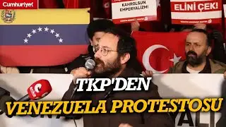 TKP (Communist Party of Turkey) protests Venezuela in front of US Embassy.