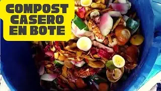 🌱como hacer COMPOSTA organica y CASERA  en  un bote PLASTICO  PASO a PASO🌱