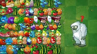 All plants max level ( power up) vs treasure yeti level 20 / plants vs zombies 2