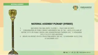 NATIONAL ASSEMBLY PLENARY, 3 December 2025