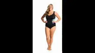 Longitude On the Fold Plus Size Plunge One Piece | SwimOutlet.com