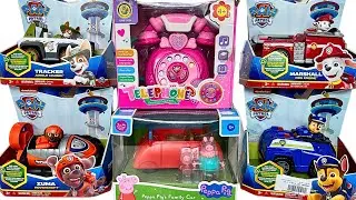 9 Minutes Satisfying with Unboxing Paw Patrol Rescue Wheel & Peppa Pig Family Car PlaySet Toy ASMR