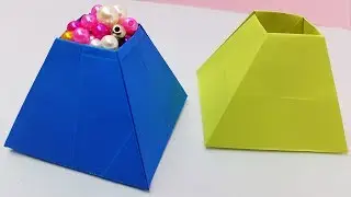 How to make a paper pyramid box | Easy diy crafts