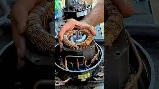 Old Rusted Fridge Compressor Restoration #making #restoration #manufacturing #compressor #shorts