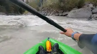 Upper &Ouml;tz, swimming and rescue (packraft RobFin)