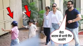 Kareena Kapoor & Saif Ali Khan ENJOYING With Kids At Bandra