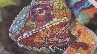 КАК РИСОВАТЬ ХАМЕЛЕОНА.  /  Watercolor Tutorial Chameleo. РИСУЕМ АКВАРЕЛЬЮ