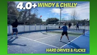 December 4.0+ Pickleball: Derek/Max vs Pat/Jim at Central Park in N Myrtle Beach