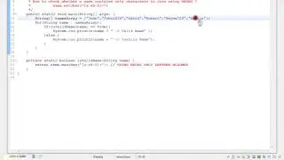 VALIDATE NAME USING REGEX IN JAVA