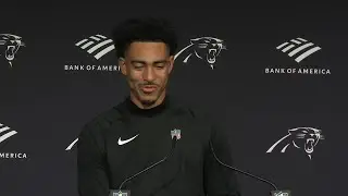 Carolina Panthers quarterback Bryce Young press conference following divisional win over Buccanee...