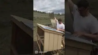 DIY rabbit hutch.