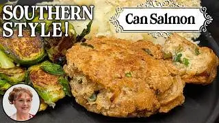 Salmon Patties, Cornbread Brussel Sprouts and Potatoes- LIVE Southern Cooking
