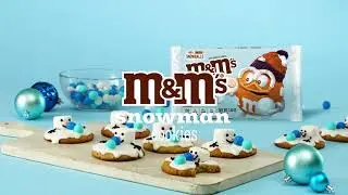 M&M’S Melted Snowman Cookies