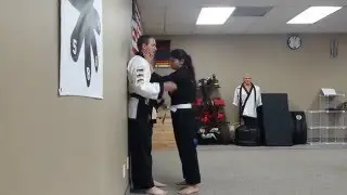 Defense against 2 hand choke