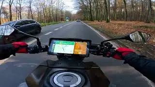 Honda Hornet CB750 LeoVince Krótka jazda i dźwięk wydechu | POV | No DB