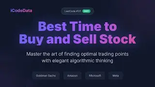 LeetCode 121: Best Time to Buy and Sell Stock - Visualized & Explained | O(n) Solution