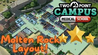 3 Star Layout - Molten Rock - Two Point Campus (Medical School DLC)