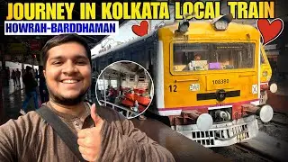 Howrah-Barddhaman Local Train Journey In Flat Faced Emu 🚂 | Kolkata Local Train Experience ❤️ 