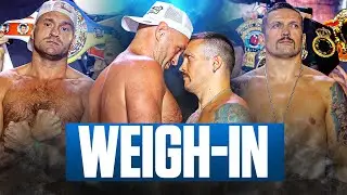 Tyson Fury SHOVES Oleksandr Usyk During Weigh-In Face-Off
