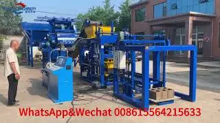 Hydraulic Cement Brick Paver Block Machine#Brick Making Machine#Automatic Production Line#QT4-15#