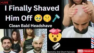 Punishment Headshave | Clean Bald | ASMR | I FINALLY SHAVED HIS HEAD | Smooth Bald | Home Headshave