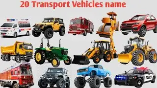 🚗 Transport Vehicles Name for Kids वाहनों के नाम सीखें | Preschool Learning & GK Video for Children🚜