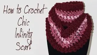 How To Crochet For Beginners | Chic Infinity Scarf