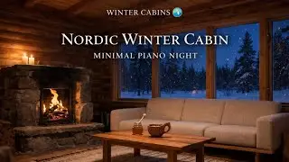 Nordic Winter Cabin ❄️ Minimal Piano Night | Cozy Nordic Ambient for Focus & Sleep