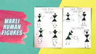Warli Human Figures for Beginners | Indian Folk Art | Warli Art for Kids