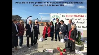 E-PROPS : pose de la premi&egrave;re pierre de la nouvelle usine d'ELECTRAVIA
