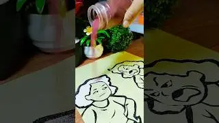 Diganguin Setan //Mewarnai Gambar Dengan Pasir Sambil Bercerita #sandpainting