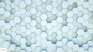 Animated White Hexagon | Loop | Animation Background | Relaxing | Screensaver | No Sound