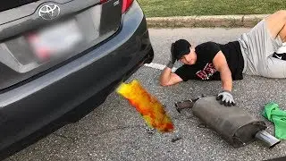 Muffler delete: Tutorial (2013 Toyota Camry SE)