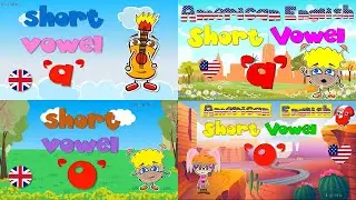 American English / British English - Short Vowels 'a' and 'o' / Comparison / Phonics Mix!