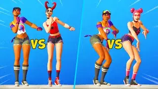 BEACH BOMBER vs SURF WITCH in Fortnite Dance Battle (Summer Girl Skins)