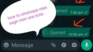 How to send view once on whatsapp | view once feature in whatsapp | whatsapp messages  view once |