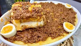 🌽 Polenta com CARNE MOÍDA que NÃO precisa MEXER - Receita SIMPLES e FÁCIL 