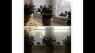 How to crochet net curtain with heart motives Part 1 of 2