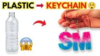 DIY Homemade Initial Letter Keychain 😍 | Easy Glass Keychain Making at Home|Homemade Glass Keychain