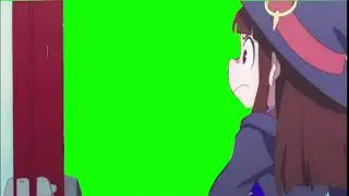 Akko tocando la puerta/Pantalla verde  (en espa&ntilde;ol latino) Little Witch Academia