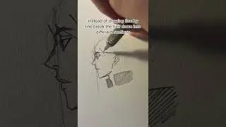 How to draw hair from side view || Jmarron