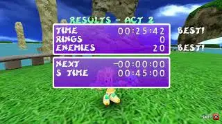 Sonic World DX Emerald Coast Act 2 speedrun (00:25:420)