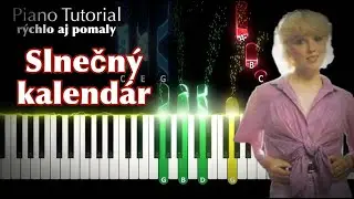 M. Gombitová - Slnečný kalendár na klavíri rýchlo aj pomaly + noty, midi a mp3 / Piano Tutorial