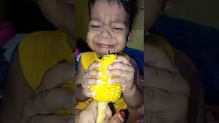 Baby crying for sweetcorn  #shorts #viralvideo #trending #funny #animal #music