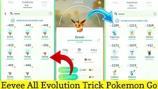Eevee All Evolution In Pokemon Go | All EEVEE EVOLUTIONS Pokemon Go Name Trick | Eeveelutions